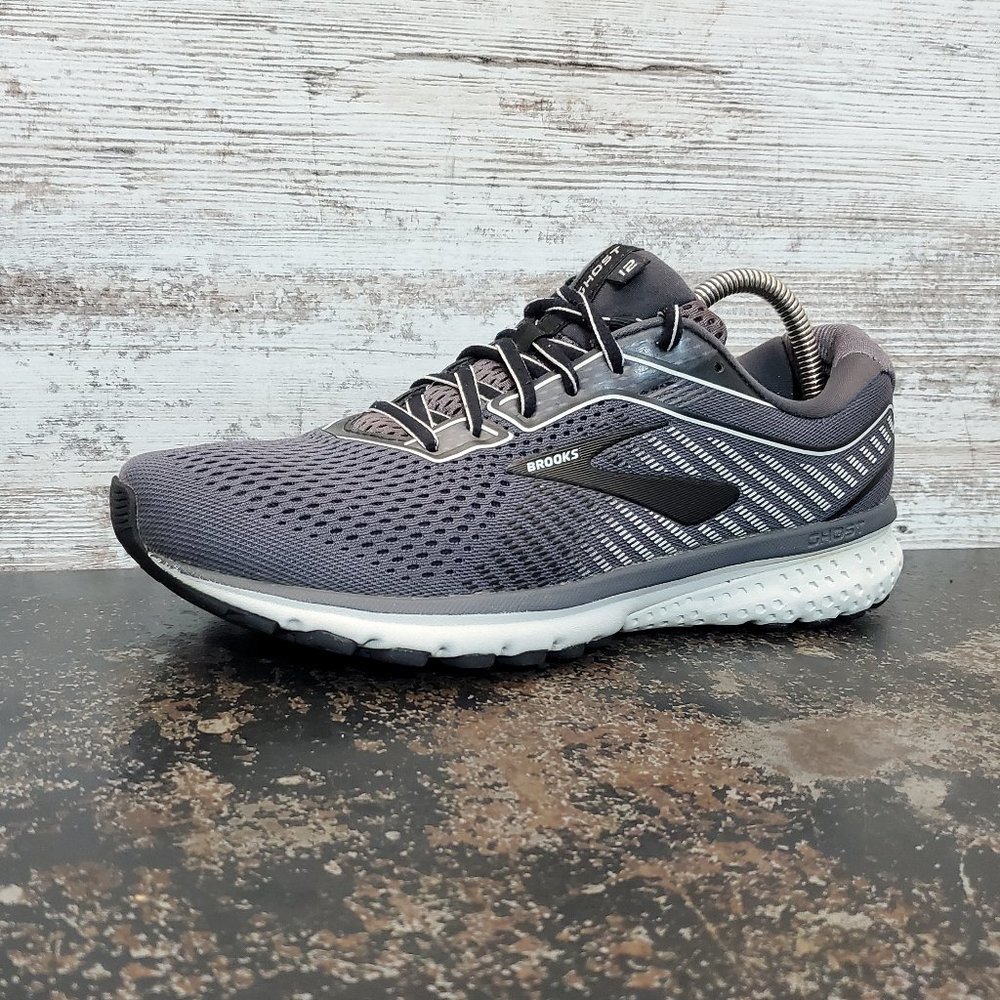Mens Brooks Ghost 12 Running Shoes Sz 10 M Used Gray Mesh Athletic 1103161
